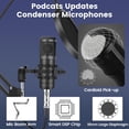 thumbnail image 4 of Paquete de equipos de podcast Brvomussy para 2 personas con interfaz de audio, 4 of 7