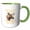 Green/White, variant on 3drose, Alaska Territory Land Mammal the Moose, 11oz Magic Transforming Mug