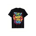 thumbnail image 1 of Men's "They Not Like Us" Graphic Tee - 100% Cotton, Crew Neck, Short Sleeve, Regular Fit, Vibrant Colorful Design, Perfect for Casual Wear, Spring & Summer, 1 of 5