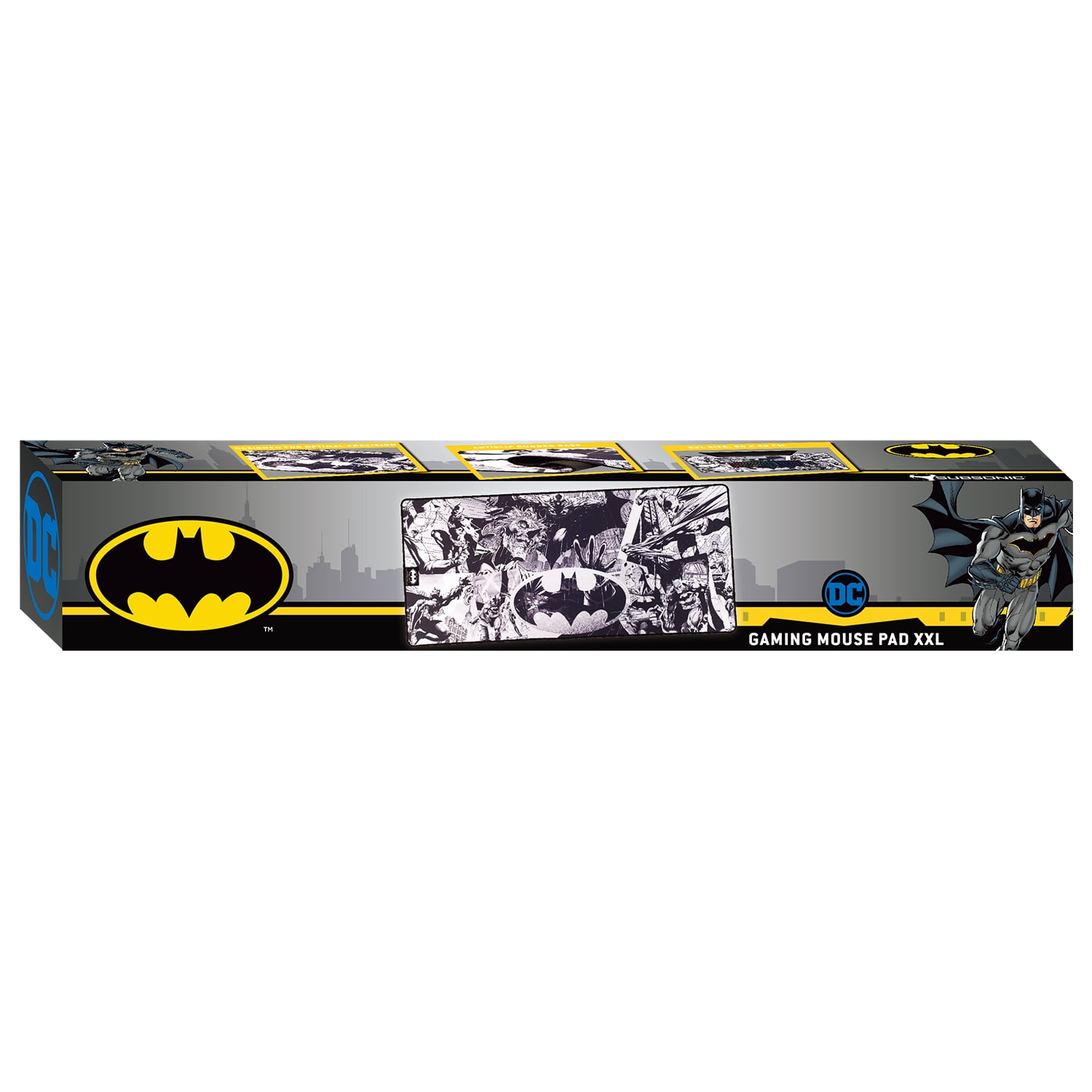Subsonic - DC Comics Batman XXL Mouse Pad 35 in x 15.7 in - Gift Batman gaming desk pad 90 cm x 40 cm - official licensed