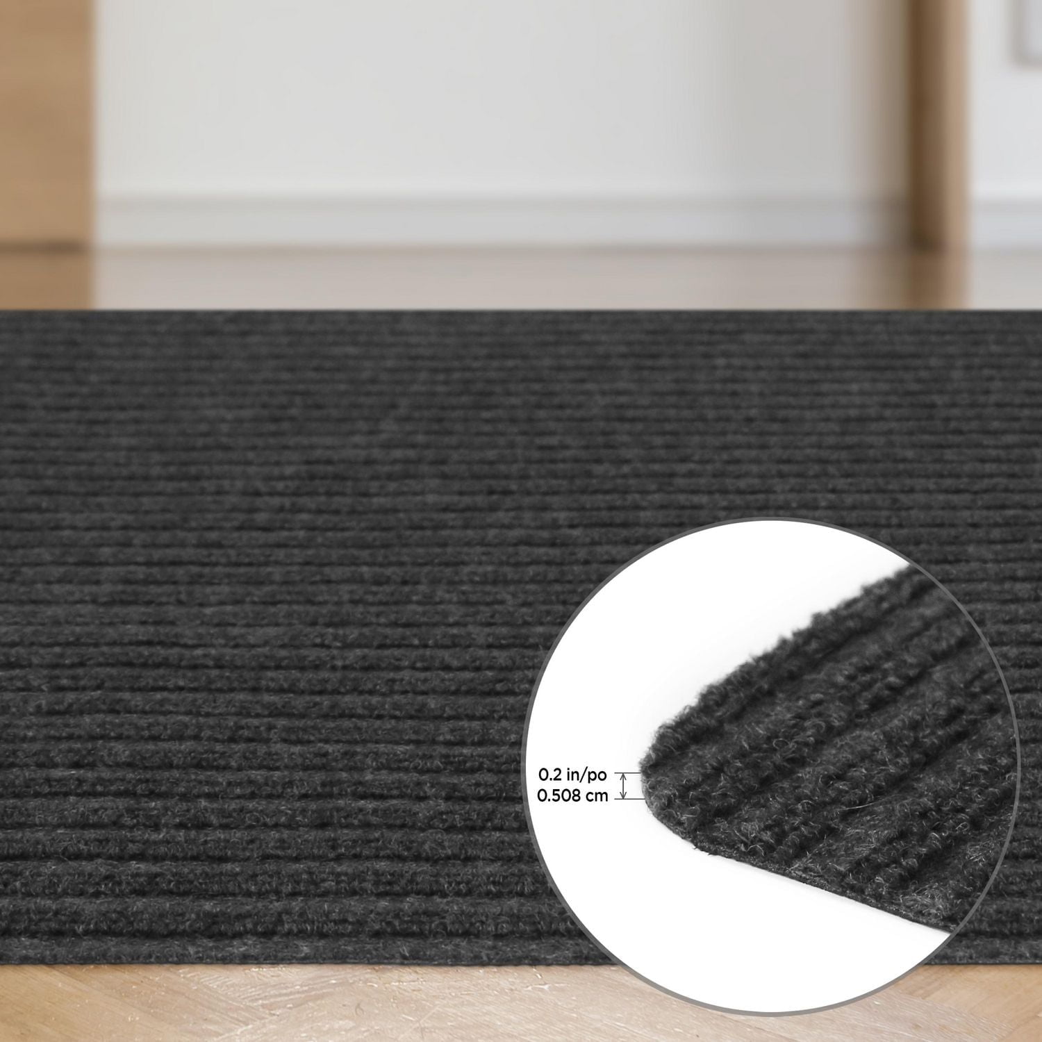 30-inch x 48-inch + 16-inch x 24-inch BOGO Charcoal Needlepunch Mats with Vinyl Backing