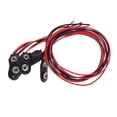 thumbnail image 2 of S SERENABLE 3PCS 31cm Wire Length Black Faux Leather 9V Battery Clips Buckles Connectors, 2 of 6