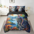thumbnail image 2 of Erosebridal Magic Dragon Bedding Sets Twin Size,Maple Leaves Mountain Lake Comforter Sets with Sheets,Magical Animal Bed in a Bag Twin Size,Microfiber Bedroom Decor Reversible,7-Piece, 2 of 6