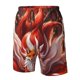 thumbnail image 4 of Balery Red Leaf Flame Fox Traje de Baño Estilo Hawaiano para Hombre, Shorts de Secado Rápido con Bolsillos-X-Large, 4 of 6