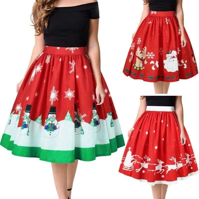 Womens long christmas skirt Clearance