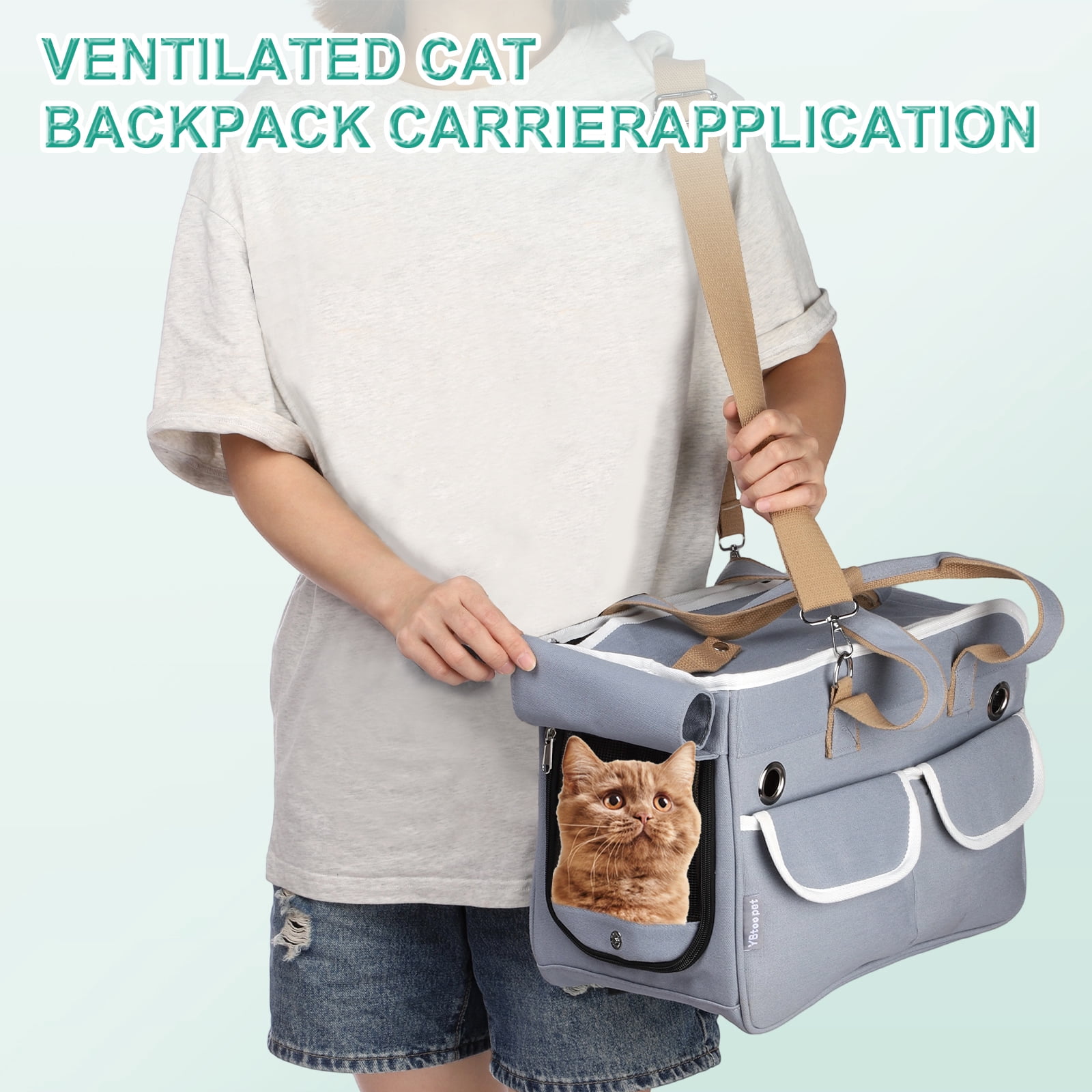 Uxcell Cat Carrier for Pet Adjustable Shoulder Strap Breathable Dog Carrier Up to 16.5 lbs Yellow