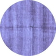 thumbnail image 1 of Ahgly Company Machine Washable Indoor Round Abstract Blue Modern Area Rugs, 4' Round, 1 of 4