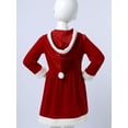 thumbnail image 5 of TSSOE Kids Girls Christmas Hooded Outfit Mrs Santa Claus Party Fancy Dress Up Winter Outwear Red 8, 5 of 7