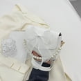 thumbnail image 1 of Bolso de mujer PU Satchel Bolsos Pearl Square Mujer Clutch Crossbody Bag (Blanco), 1 of 5