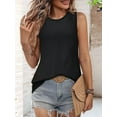 thumbnail image 5 of Tank Tops for Women Sleeveless Eyelet Shirts Black XXL, 5 of 7