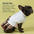 thumbnail image 5 of KYEESE Dog Sweater, White Turtleneck Sweater Dress with Bowtie, Dog Sweater for Small Dogs, L, 5 of 6