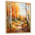 thumbnail image 2 of Designart "Autumn Sonata Birch Woods III" Floral Floater Framed Wall Art Print, 2 of 7