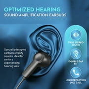 MEDca Rechargeable Hearing Amplifier - Wireless Hands-Free Neckband, Black