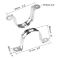 thumbnail image 2 of Uxcell M50 U Shaped Conduit Clamp Saddle Strap Tube Pipe Clip Stainless Steel Silver Tone 5pcs, 2 of 4