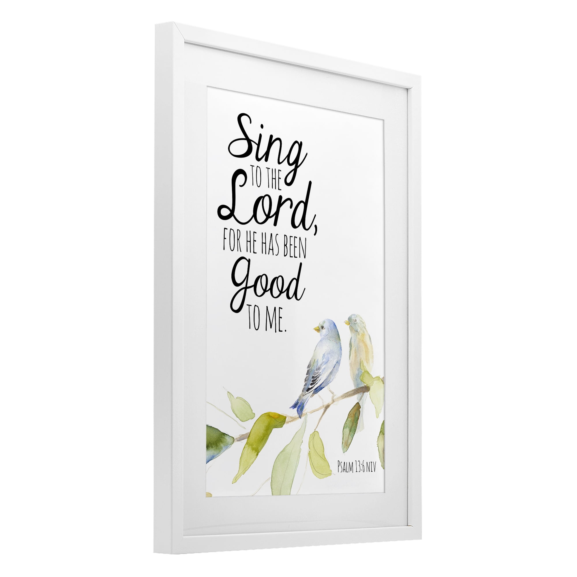 Stupell Industries Sing To The Lord White Framed Print Under Glass, design by Lanie Loreth