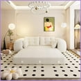 thumbnail image 3 of Beige Teddy Fabric 3-in-1 Foldable Sofa Bed - 78.7" Multi-Functional Sleeper for Living Room & Guest Room, 3 of 24
