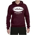 thumbnail image 2 of Wild Bobby, Callahan Auto Parts Sandusky Ohio Retro 90s Funny Tommy Boy, Pop Culture, Unisex Graphic Hoodie Sweatshirt, Maroon, Small, 2 of 4