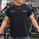 thumbnail image 5 of Camisas de Verano Casuales de Manga Corta de los Hombres Color Sólido V-Cuello Blusa de Fitness, 75% Poliéster 20% Rayón 5% Camisa de Spandex, 5 of 5