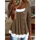 thumbnail image 1 of Camiseta informal de empalme con botones para mujer, jersey de cuello redondo de moda, camisetas de algodón de manga larga fruncidas, Tops sueltos, ropa femenina, 1 of 5