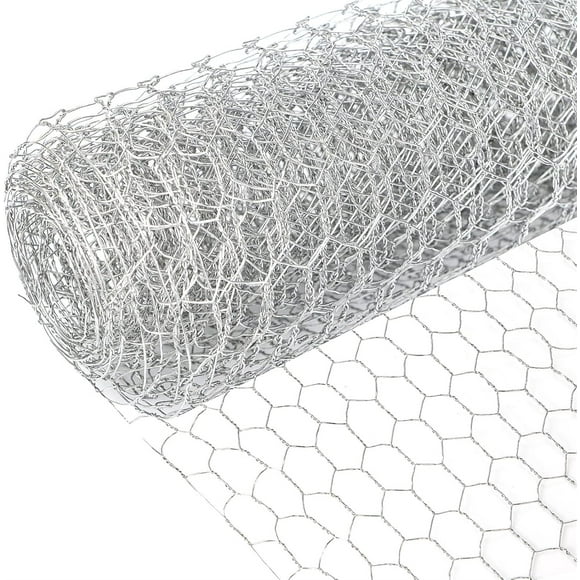 Chicken Wire Fence Wire Mesh Roll Hexagonal Wire Mesh Fencing Welded Wires Netting Garden Fencing Hardware Cloth Netting with 25mm Holes, 40 X400CM