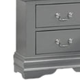 thumbnail image 4 of Ryla Nightstand- 2 Drawers- Light Gray Solid Wood- Nickel Drop Handles, 4 of 6
