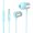 Blue, variant on Wired Earbuds Deep-Bass with Strong Suction Base with HD Clarity Noise Isolating In-Ear Headset Stylish Protection Blue Gold Alpha Collection Limited Platinum Release Blue