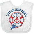 thumbnail image 3 of Inktastic Nautical Little Brother Boys Baby Bib, 3 of 4