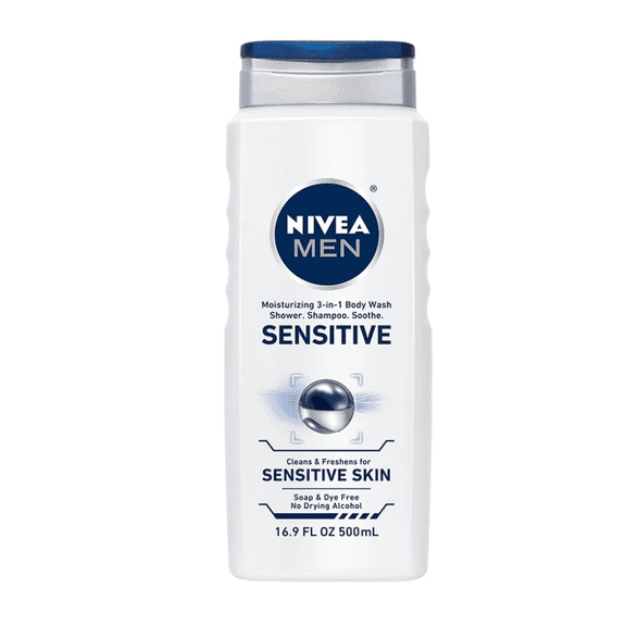 Nivea for Men Body Wash, Sensitive, 16.9 oz