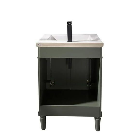 Furniture Indoor Home Decorative Bathroom, Washroom, Kitchen 24" Pewter Green Sink Vanity