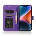 thumbnail image 6 of SaniMore for iPhone 14 Plus 6.7" Magnetic Glitter Love Flip Wallet Case with Card Slot & Kickstand, Premium PU Leather Case with Wrist Strap Shockproof Protective Case for Women Ladies Girlss, Purple, 6 of 7