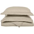 thumbnail image 2 of SUPERIOR Clouds Embroidery Microfiber Duvet Cover Set, Gift Box, Full/Queen, Tan, 2 of 6