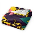 thumbnail image 2 of DouZhe Ultra-Soft Micro Fleece Lightweight Flannel Bed Blanket, Abstract Jazz Notes Print Cozy Warm Throw Blankets, 40"x30", 2 of 7
