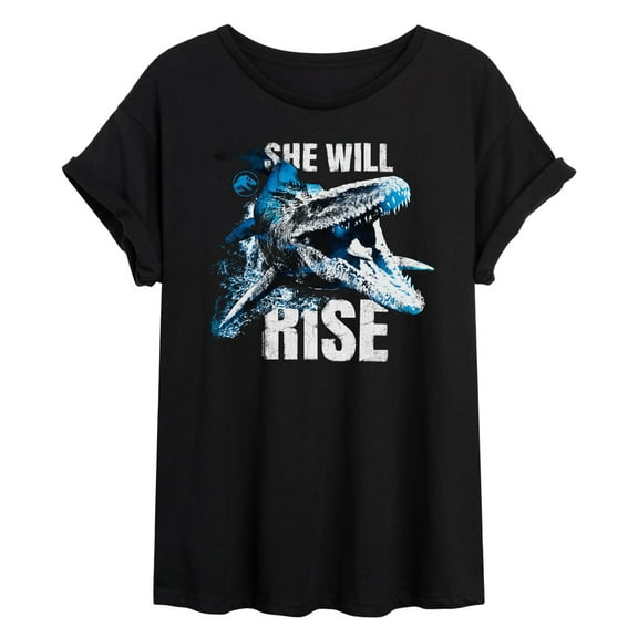 Jurassic Park - She Will Rise - Women's Oversized Graphic T-Shirt