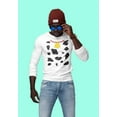 thumbnail image 2 of Old Glory Mens Halloween Cow Costume Long Sleeve Graphic T Shirt, 2 of 6