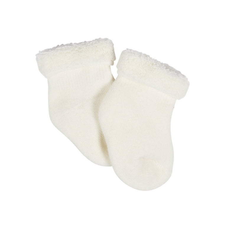 Gerber Baby White Socks 6-Pack - 0 to 3 Months