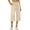 Beige, variant on Lixiuxyad Loose Casual Pants Women's Solid Color Wide Leg Pants High Waisted Drawstring Pocket Cropped Casual Pants Beige