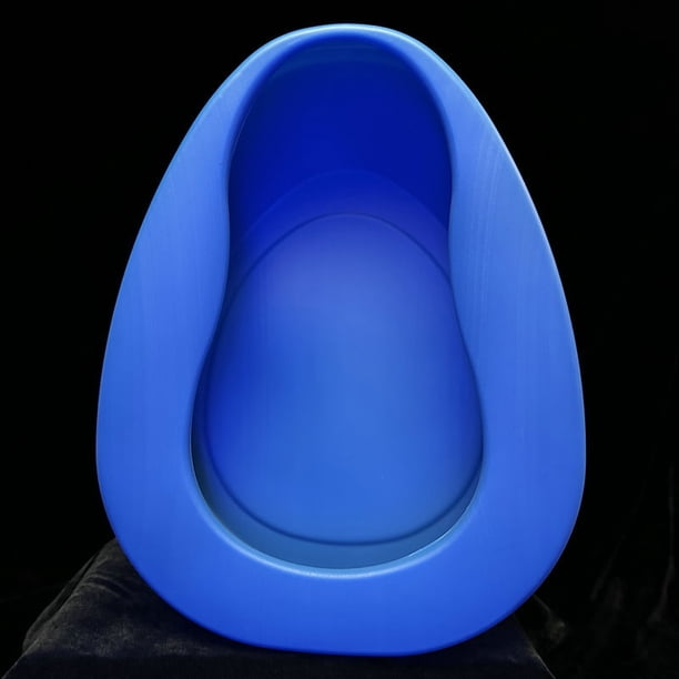 Bedpan para mujeres mayores, sartenes de cama resistentes para hombres mayores, mujeres, sartenes grandes y gruesas para dispositivos hospitalarios para pacientes postrados en cama (azul)