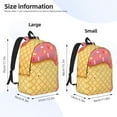 thumbnail image 4 of Daiia Pink Ice Cream Vintage Canvas Backpack for Men and Women ,Hiking Backpack,Travel Laptop Bag for School,Large Capacity Backpack, 4 of 8