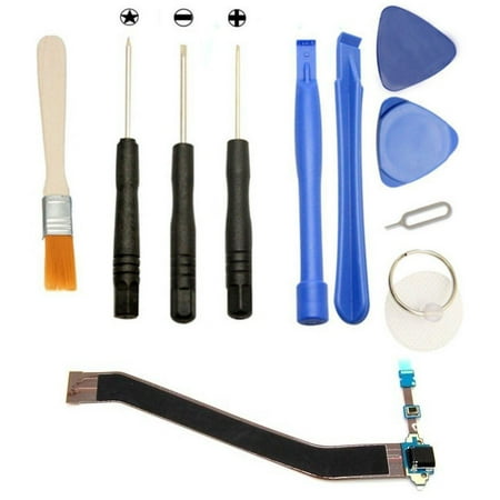 Charge Port Connector - Games&Tech USB Charging Charger Port Connector Flex Cable + Tools for Samsung Galaxy Tab 3 10.1 GT-P5200 GT-P5210