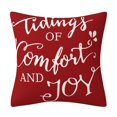 thumbnail image 3 of Christmas Pillow Covers Christmas Tree Snowflake Decorative Red White Throw Pillow Covers Winter Farmhouse Decoration 18x18 inch, 3 of 5
