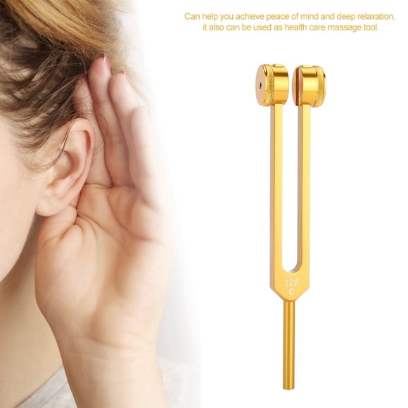 Diapasón De Limpieza De Oídos, Diapasón Neuronal De Curación De Sonido Y Martillo Con Bolsa De Almacenamiento, Kit De Herramientas De Diapasón De Aluminio C128Hz Ecomeon no