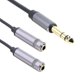 thumbnail image 4 of 6.35mm 1/4 Inch Stereo Plug Male To Dual Jack Female Y-splitter Cable Audio Cord Dz, 4 of 5