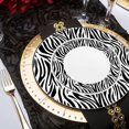 thumbnail image 5 of Smarty 7.5" White with Black Zebra Stripes Round Disposable Plastic Salad Plates 120ct, 5 of 8