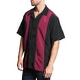 thumbnail image 4 of G-Style USA Men's Two Tone Retro Button Down Bowling Shirts, 4 of 6
