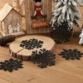 thumbnail image 5 of 12 PCS Black Plastic Snowflake Ornaments for Christmas Tree Decorations, 4 Inch Plastic Snowflake Ornaments for Winter Wonderland Party Decorations, 5 of 6