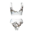 thumbnail image 5 of Daiia Running White Horses Women's Bikini Set Two Piece Swimsuit High Waisted Bikini Adjustable Straps Bikini Perfect for Beach, Pool, and Summer Vacation-Small, 5 of 9