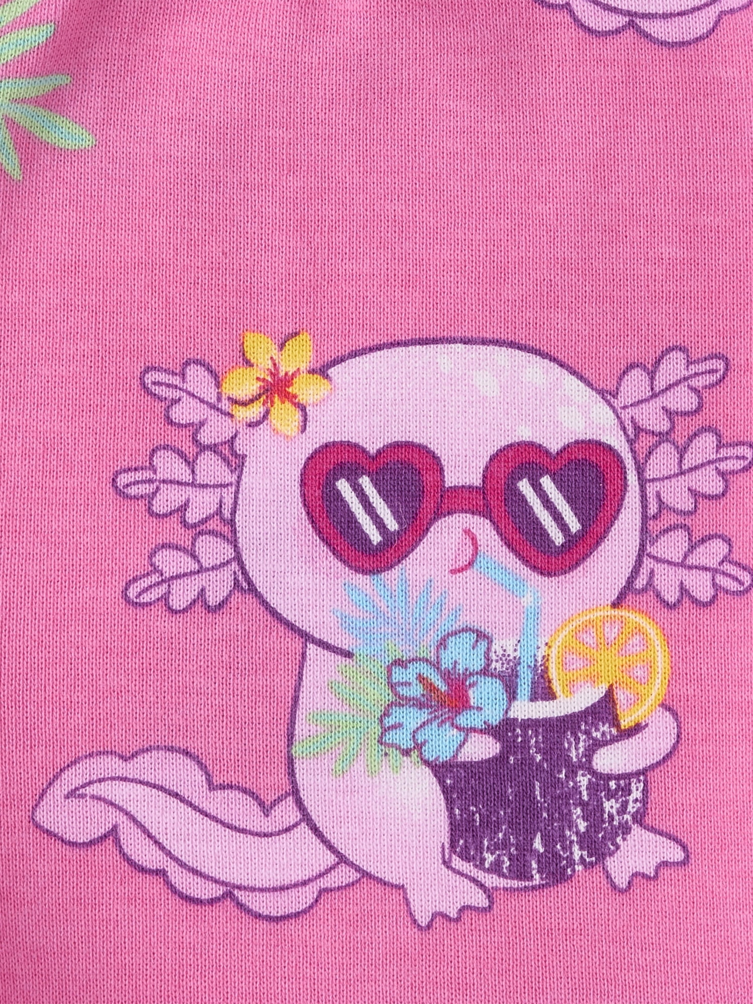 The Children's Place Baby & Toddler Girls Short Sleeve Summer Axolotl Snug Fit PJs, Sizes NB-6T