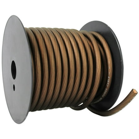 Rockville R8G50B 50 Foot 8 Gauge Black Car Amp Power/Ground Cable Install Wire