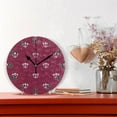 thumbnail image 2 of GZHJMY Mardi Gras Wall Clock, Silent Non Ticking Battery Operated Round Clock for Kitchen Office School Home Decorative, 2 of 7