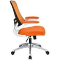 thumbnail image 3 of Scranton & Co Modern Faux Leather/Sponge Office Chair in Orange, 3 of 4